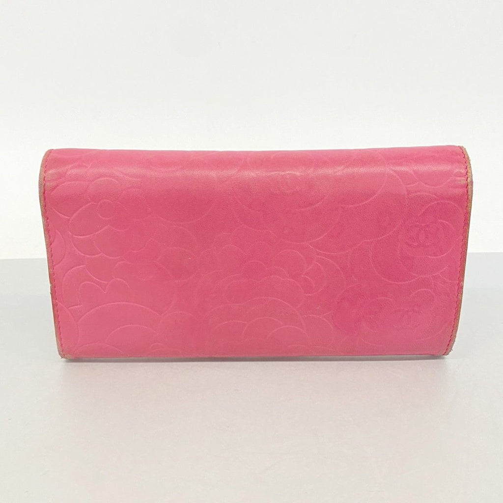 Chanel Wallet Camellia Lambskin Pink Champagne Gold — view 9