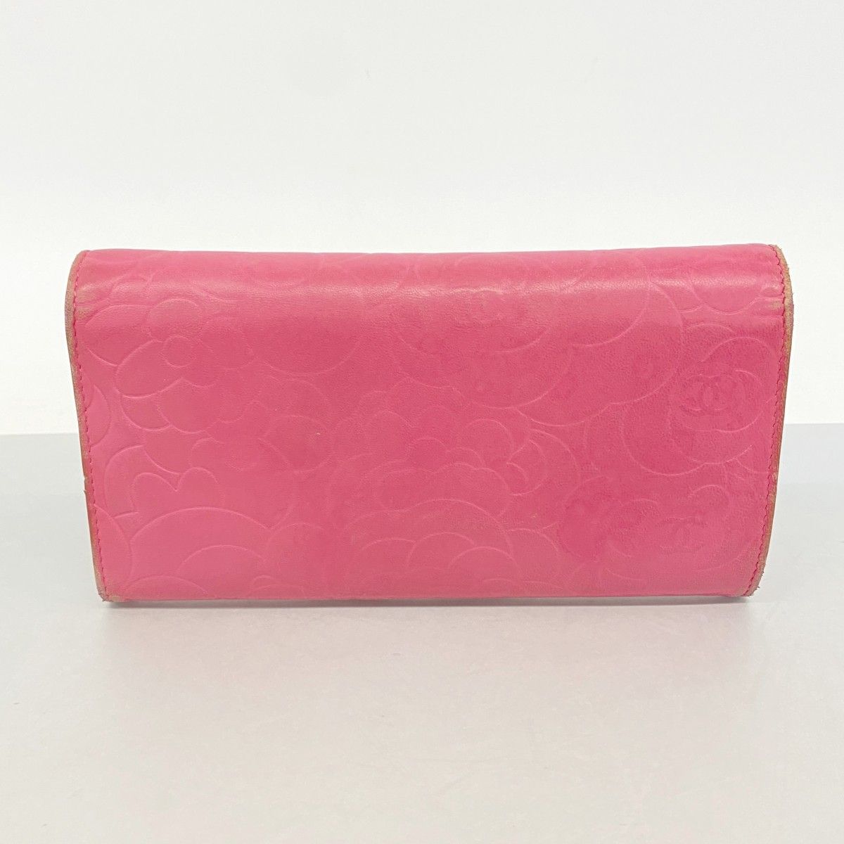Chanel Wallet Camellia Lambskin Pink Champagne Gold — view 9
