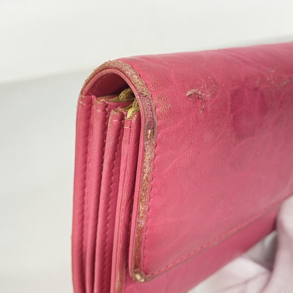 Chanel Wallet Camellia Lambskin Pink Champagne Gold — view 5