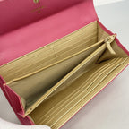 Chanel Wallet Camellia Lambskin Pink Champagne Gold — view 3