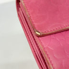 Chanel Wallet Camellia Lambskin Pink Champagne Gold — view 6