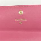 Chanel Wallet Camellia Lambskin Pink Champagne Gold — view 4