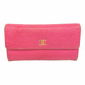 Chanel Wallet Camellia Lambskin Pink Champagne Gold