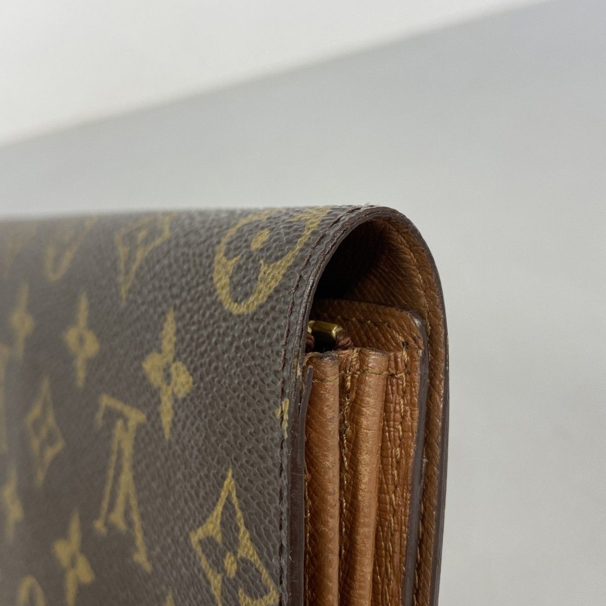 Louis Vuitton Wallet Monogram Pochette Porte-Monnaie Cles Brown — view 6