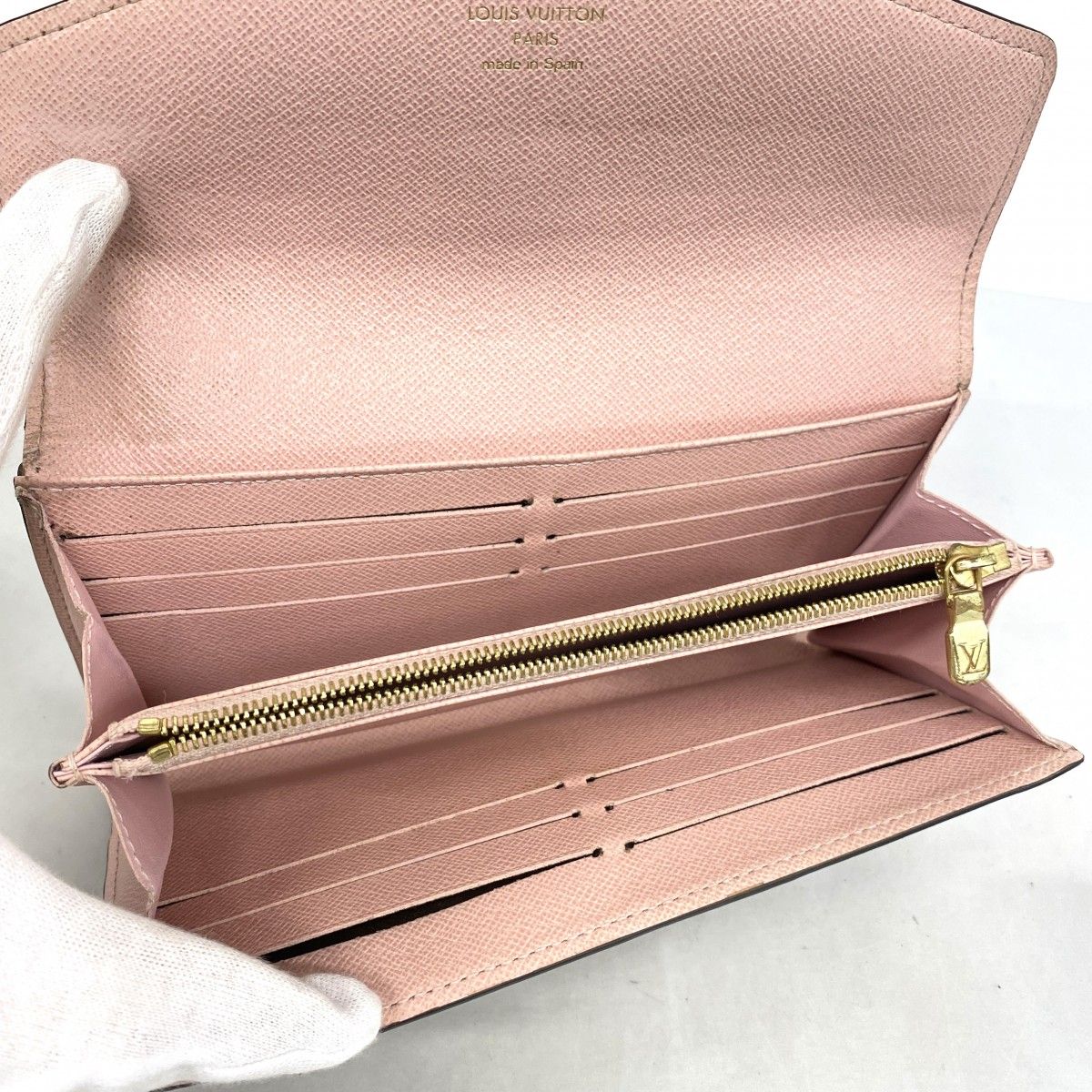 Louis Vuitton Wallet Damier Portefeuille Sarah Rose Velours — view 3