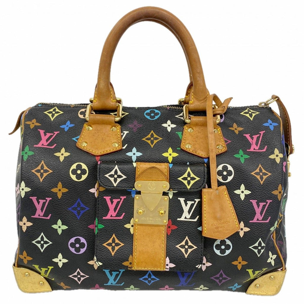 Louis Vuitton Handbag Monogram Multicolor Speedy 30 Noir