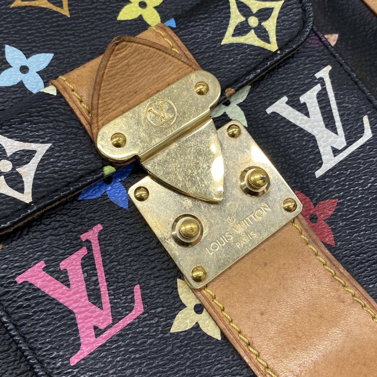 Louis Vuitton Handbag Monogram Multicolor Speedy 30 Noir — view 9