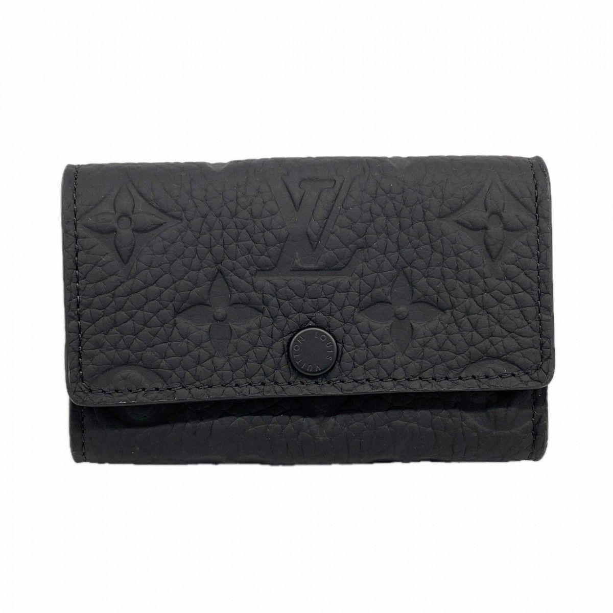 Louis Vuitton Key Case Taurillon Multicles 6 Black Key Holder