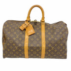 Louis Vuitton Boston Bag Monogram Keepall 45 Brown