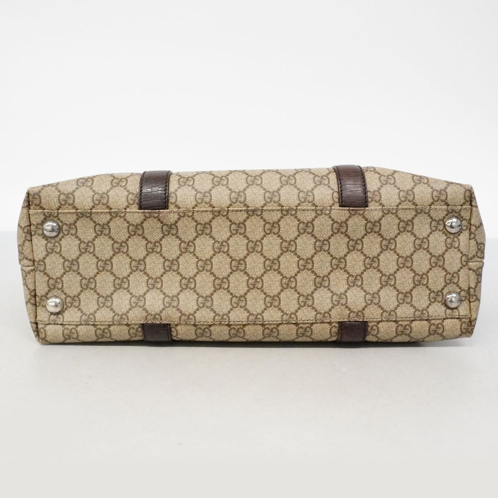 Gucci Tote GG Supreme Brown Silver — view 3