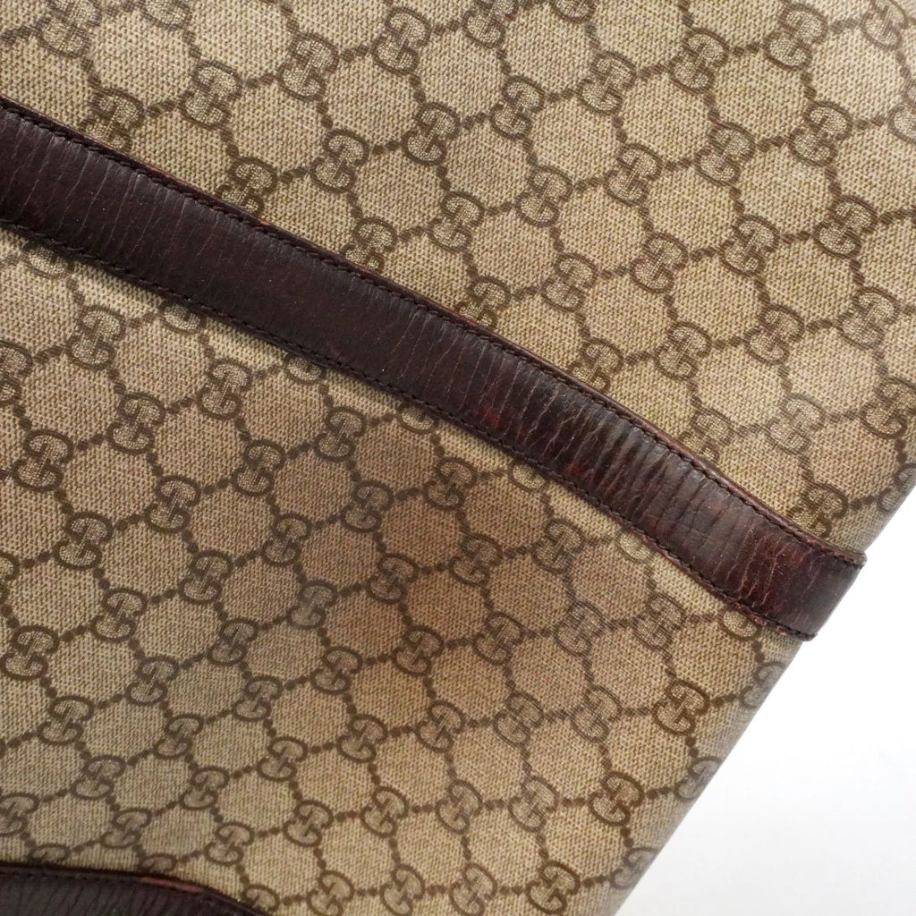 Gucci Tote GG Supreme Brown Silver — view 9