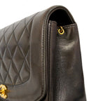 Chanel Shoulder Bag Diana Lambskin Black Gold — view 7