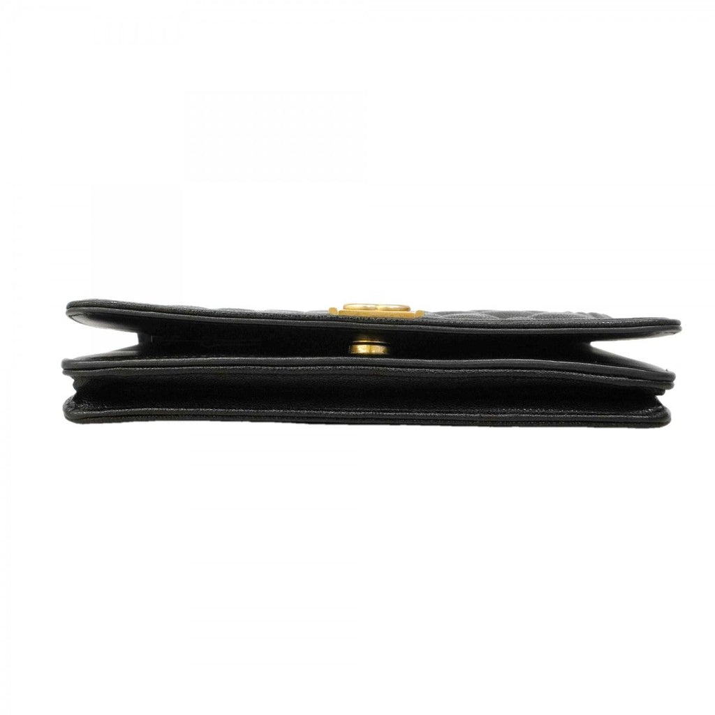 Chanel Shoulder Wallet Boy Caviar Leather Black Gold — view 3