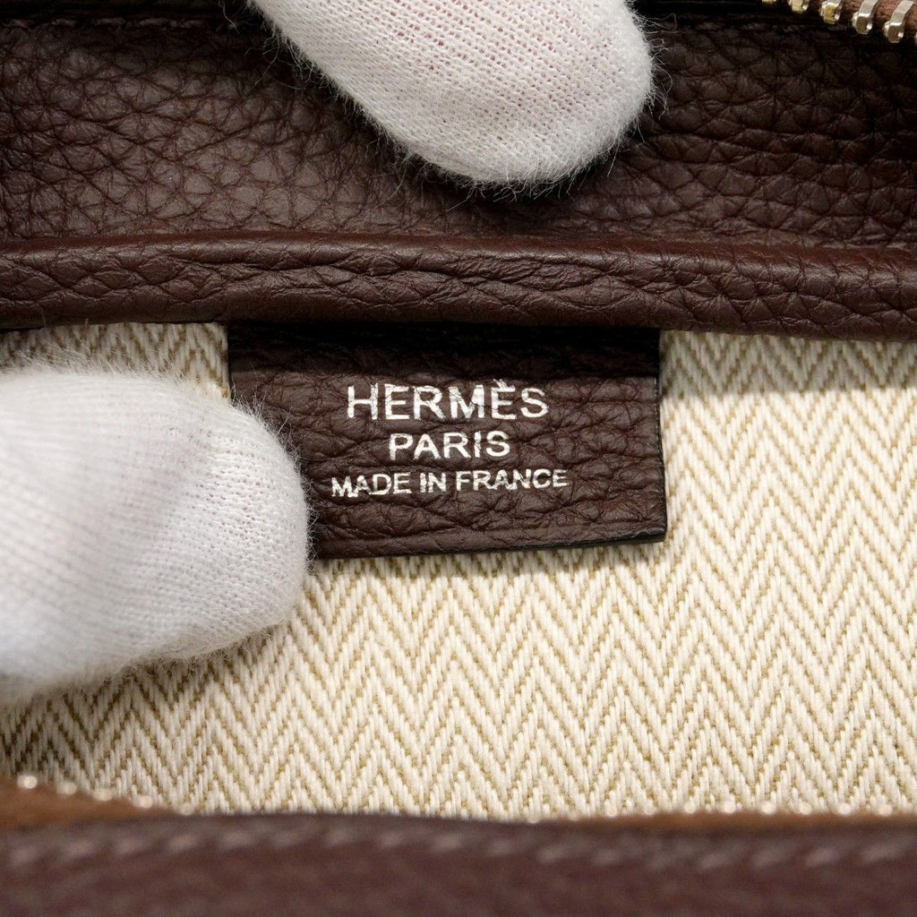 Hermes Shoulder Bag Sac Everyday Porter Togo Havana Silver — view 5