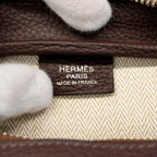 Hermes Shoulder Bag Sac Everyday Porter Togo Havana Silver — view 5