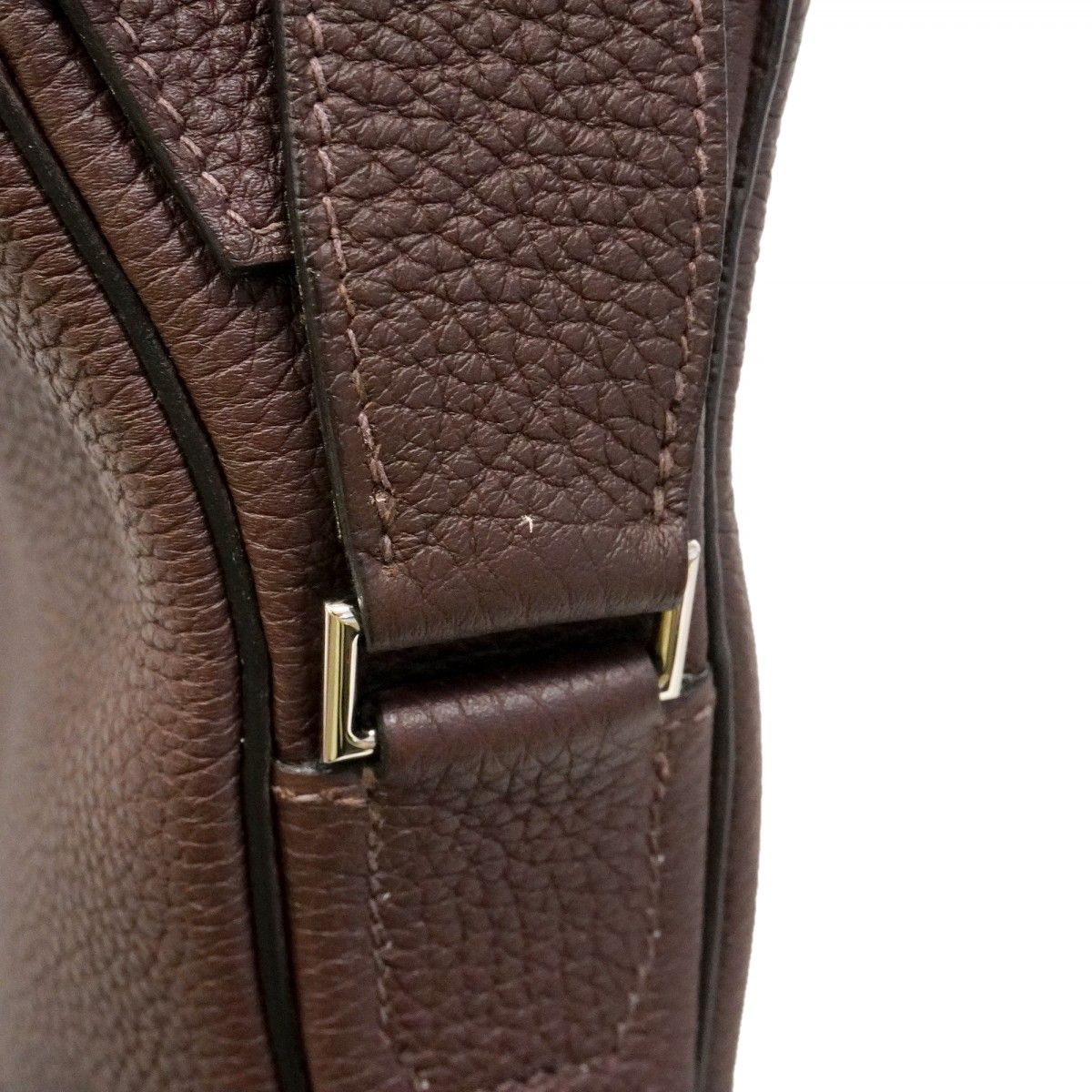 Hermes Shoulder Bag Sac Everyday Porter Togo Havana Silver — view 8