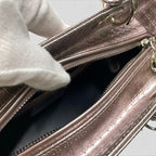 Dior Lady Handbag Metallic Pink — view 9