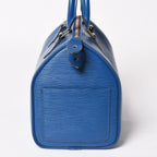 Louis Vuitton Speedy 25 Handbag Epi Leather Blue Gold — view 4