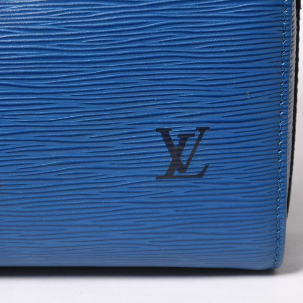 Louis Vuitton Speedy 25 Handbag Epi Leather Blue Gold — view 8