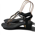 Chanel CC Logo Quilted Chain Leather Sandals 37.5 Sizes Black — view 4