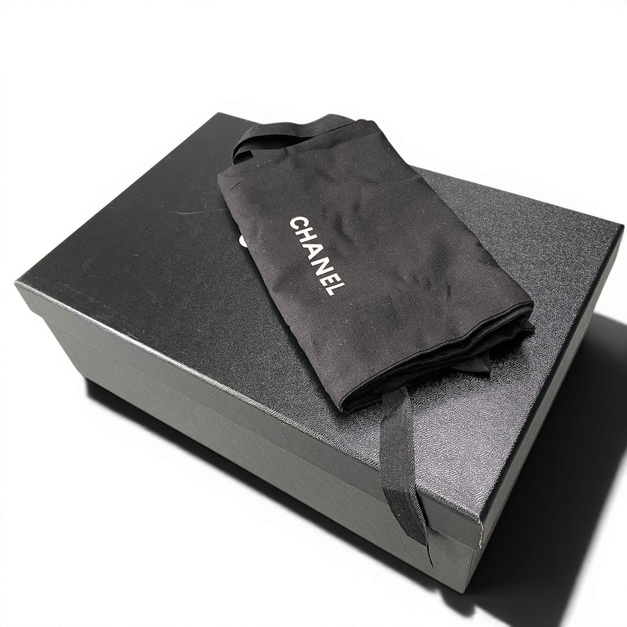 Chanel CC Logo Quilted Chain Leather Sandals 37.5 Sizes Black — view 9