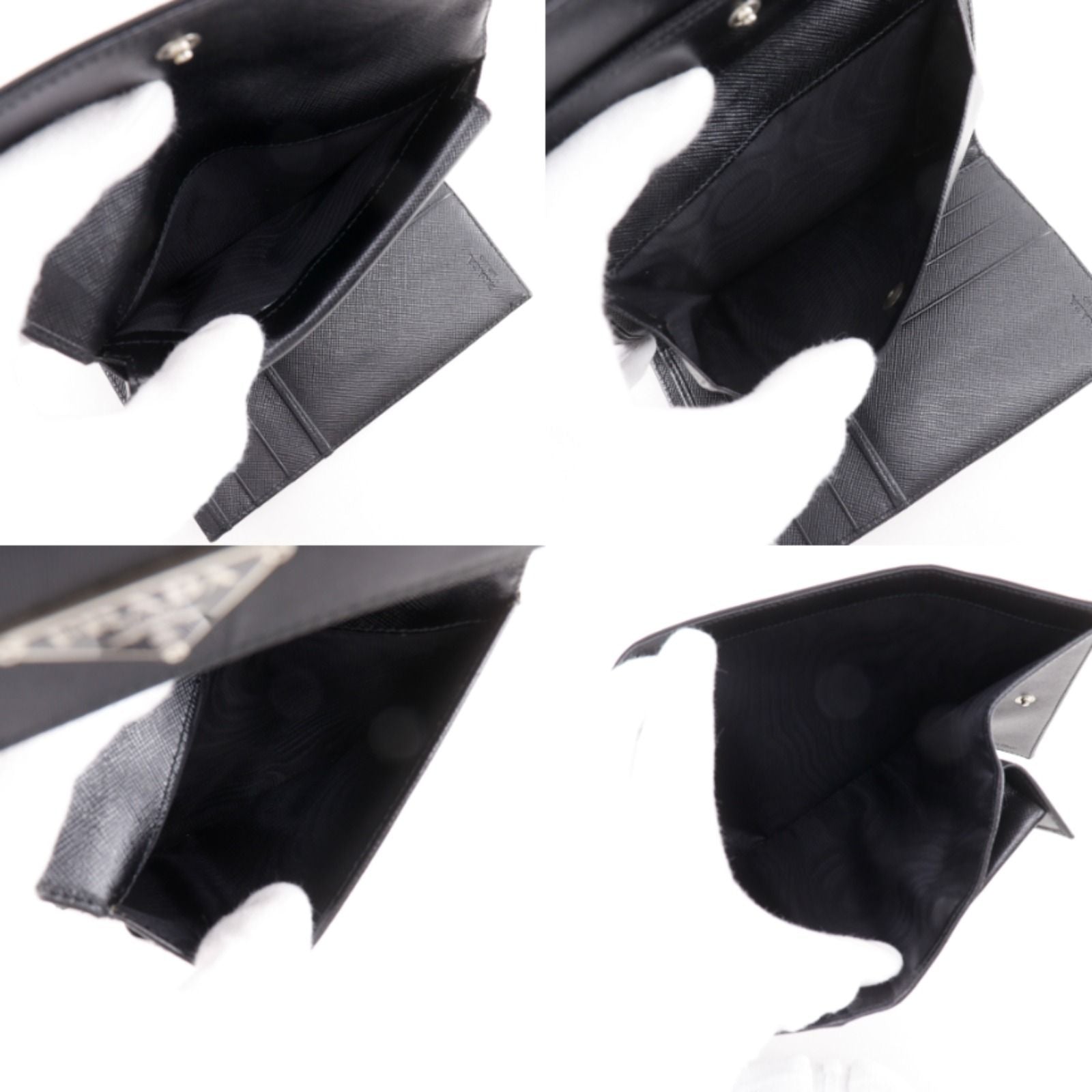 Prada Nylon Black Trifold Wallet — view 7