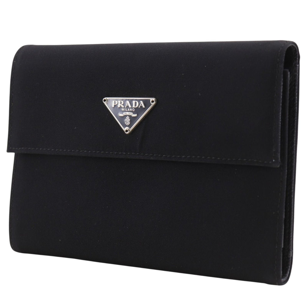 Prada Nylon Black Trifold Wallet — view 2