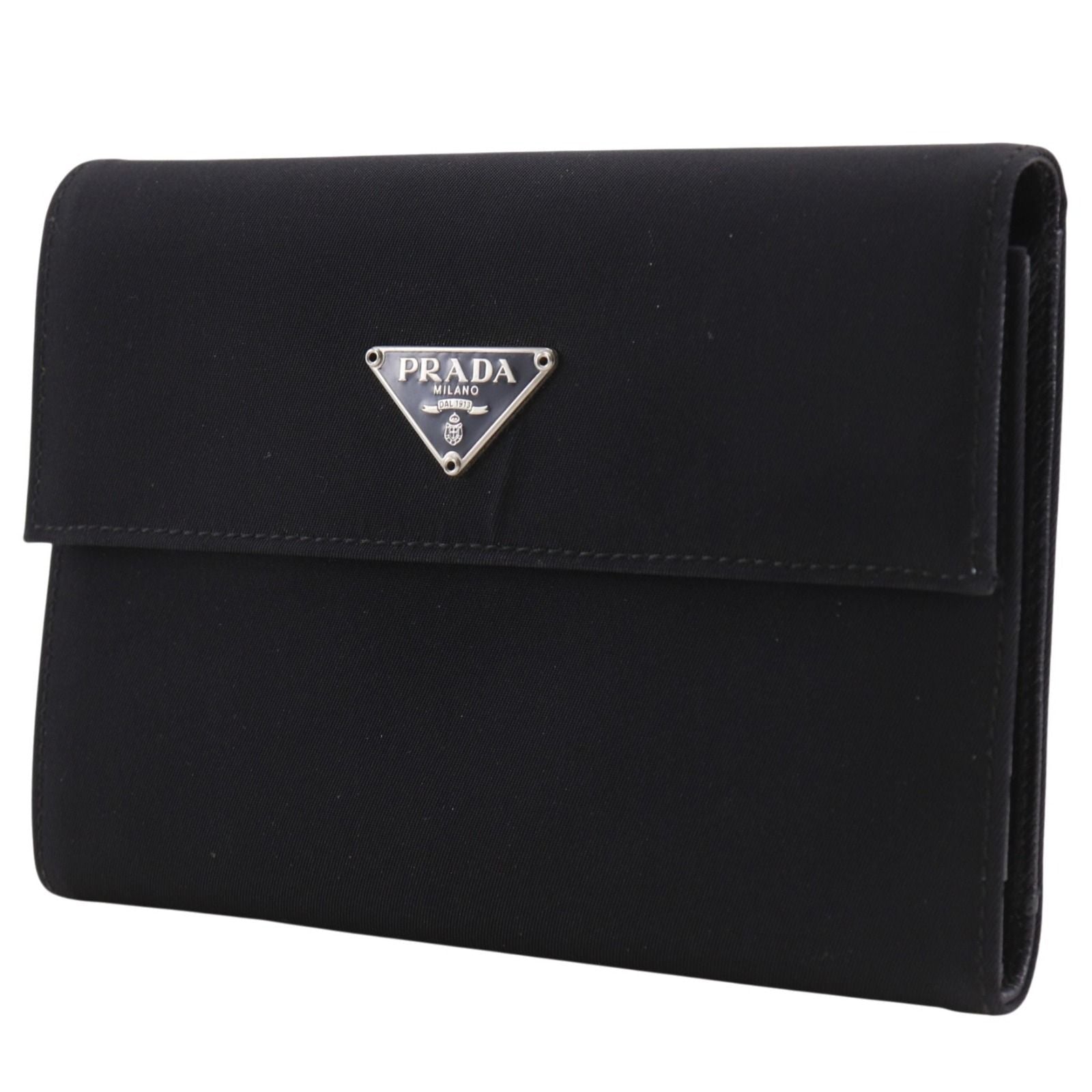 Prada Nylon Black Trifold Wallet — view 2