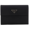 Prada Nylon Black Trifold Wallet