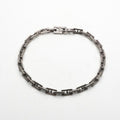 Hermes Bracelet Bangle Calf 925 Sterling Silver Cles MM 18