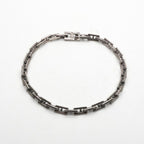 Hermes Bracelet Bangle Calf 925 Sterling Silver Cles MM 18