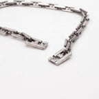 Hermes Bracelet Bangle Calf 925 Sterling Silver Cles MM 18 — view 3