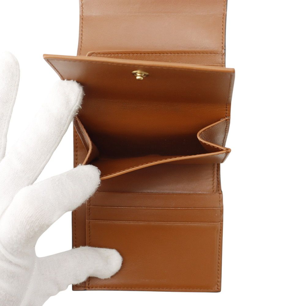 Celine Trifold Wallet Triomphe Small Flap Leather — view 6