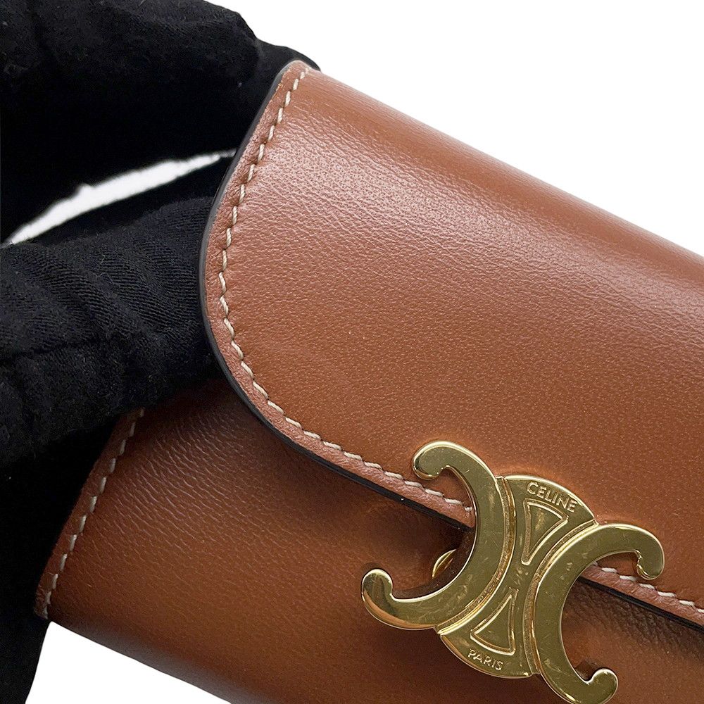Celine Trifold Wallet Triomphe Small Flap Leather — view 8