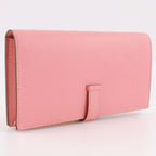 Hermes Bearn Souffle Veau Epsom Rose Confetti Pink T Wallet — view 3