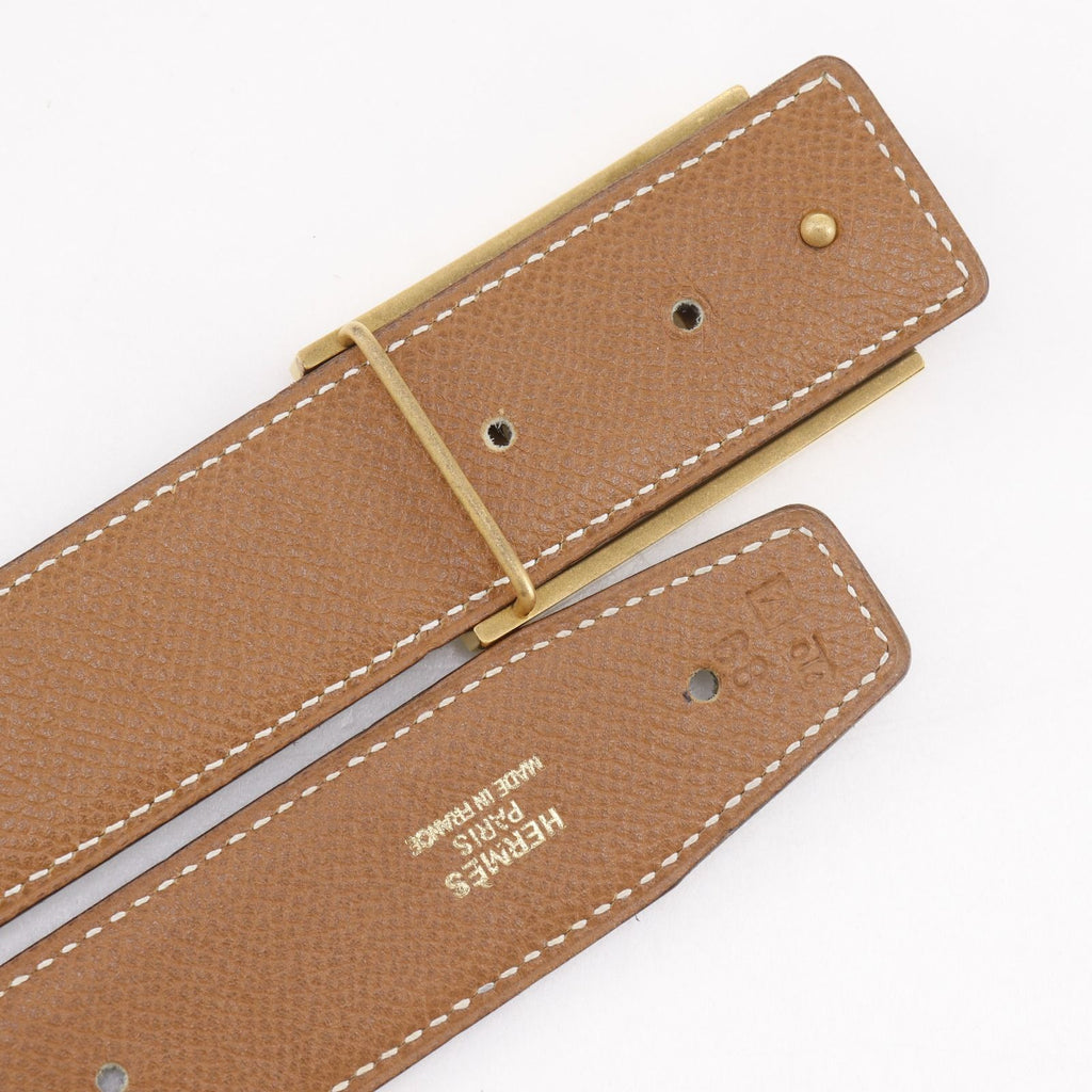Hermes Hose Buckle Reversible Box Calf Veau Epsom Black Brown a Belt — view 7