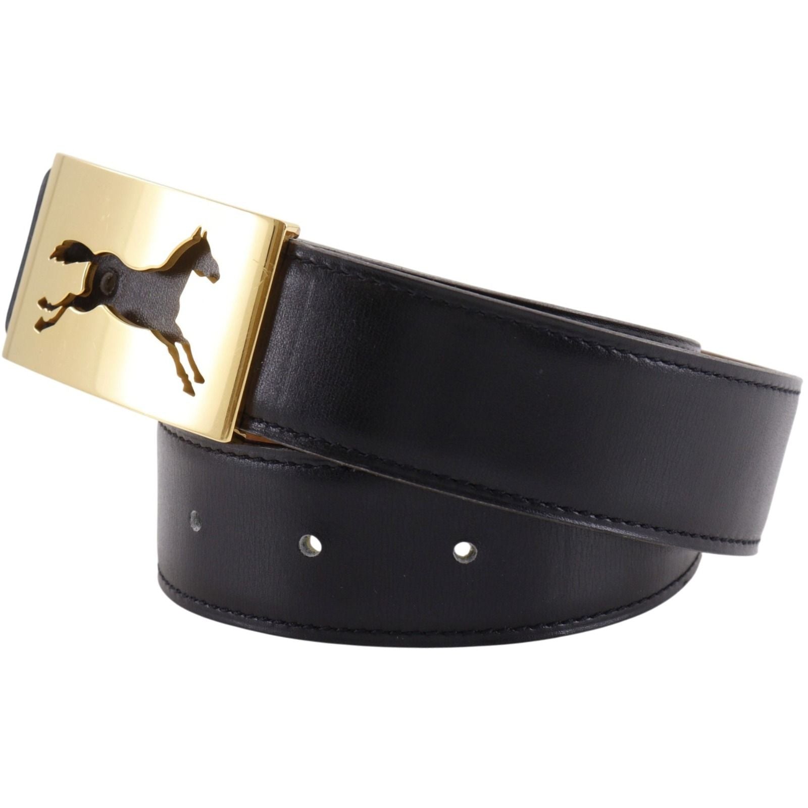 Hermes Hose Buckle Reversible Box Calf Veau Epsom Black Brown a Belt — view 2