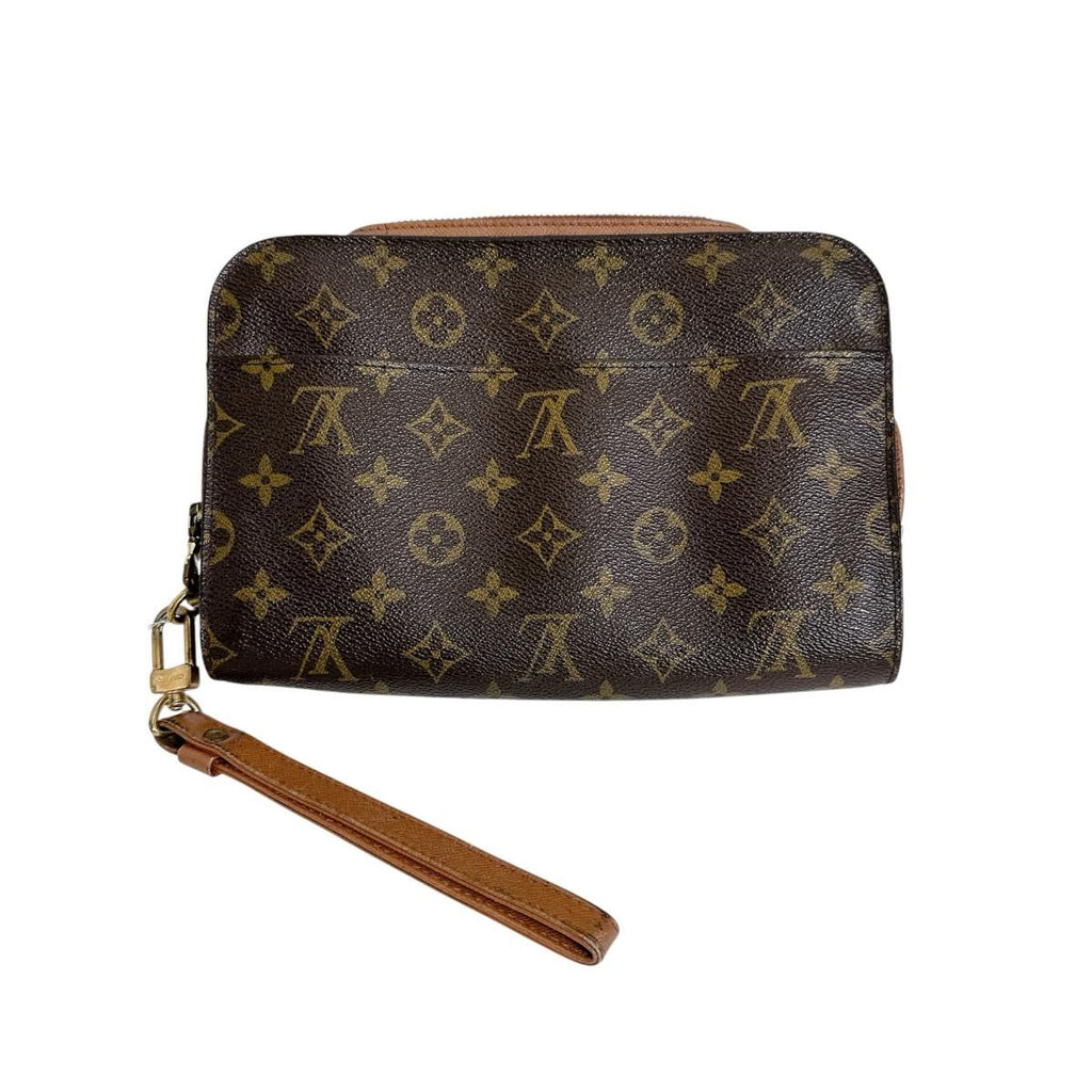 Louis Vuitton Monogram Clutch Zipper Second Brown — view 2