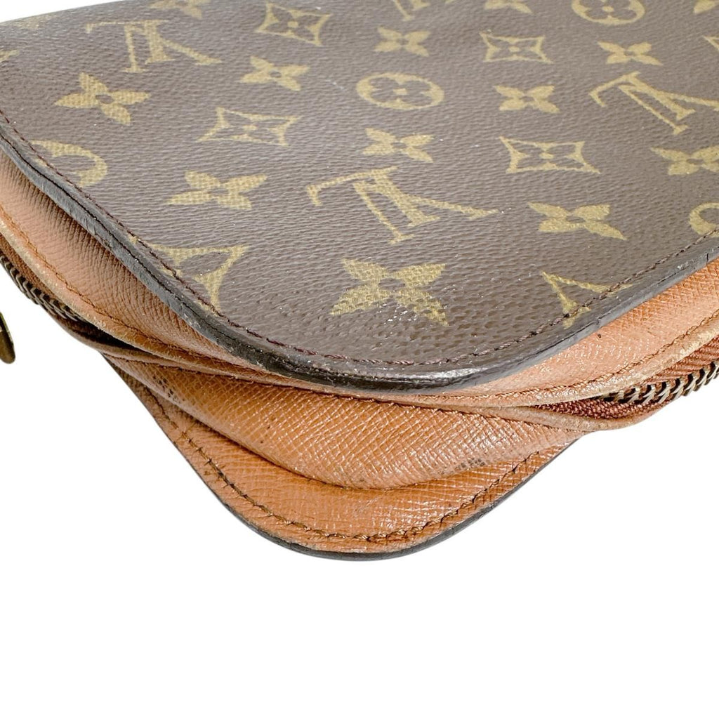 Louis Vuitton Monogram Clutch Zipper Second Brown — view 7
