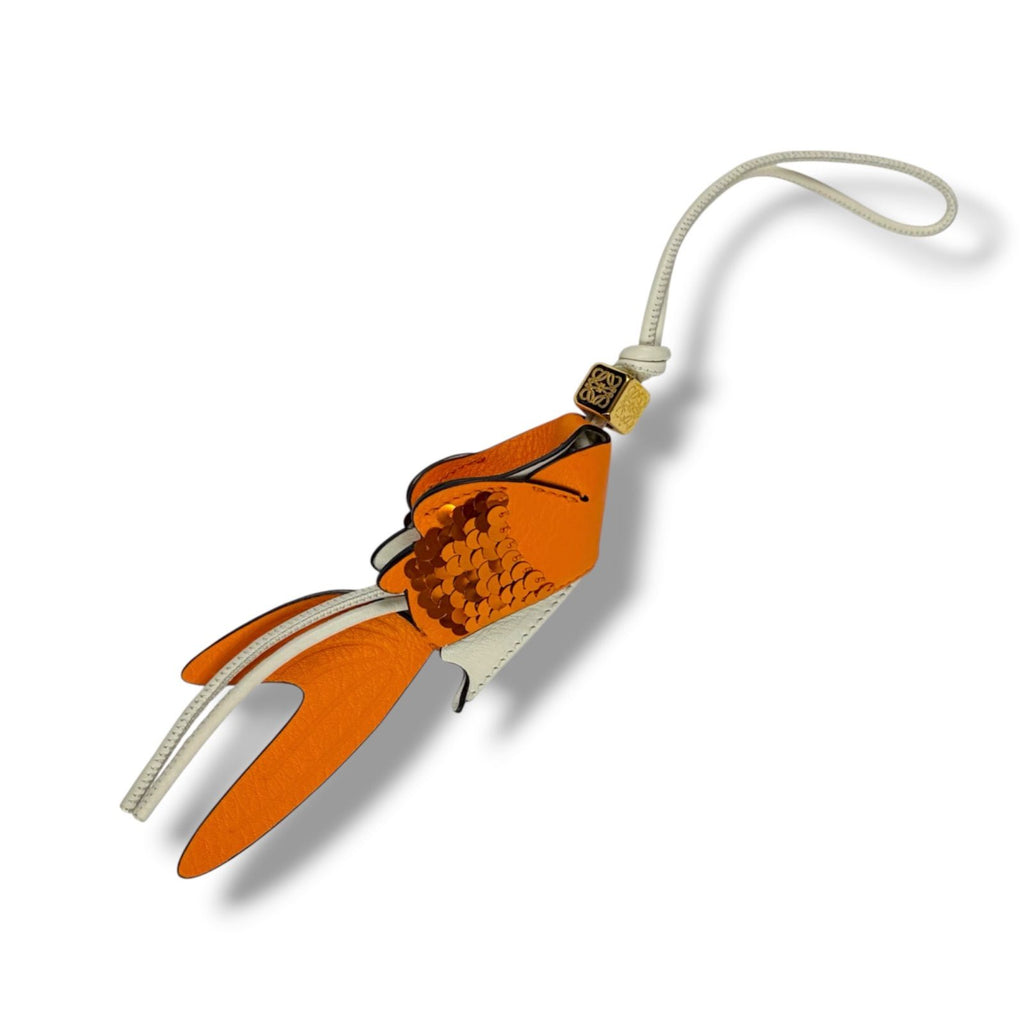 Loewe Anagram Fish Motif Bag Charm Goldfish Key Ring Key Holder Dice — view 3