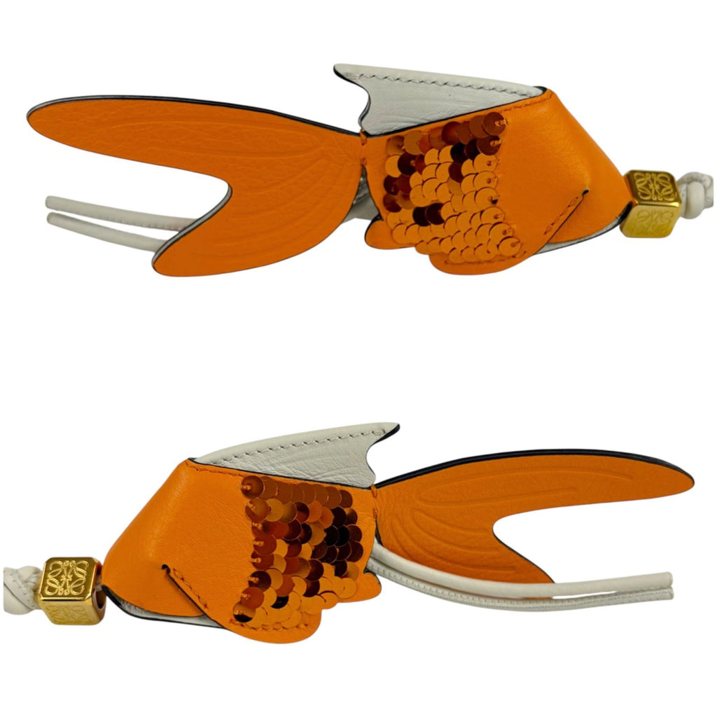 Loewe Anagram Fish Motif Bag Charm Goldfish Key Ring Key Holder Dice — view 4