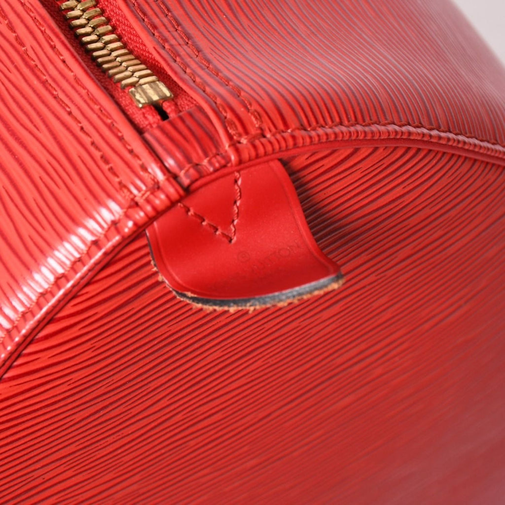 Louis Vuitton Keepall 50 Boston Bag Castilian Red Epi Leather Gold — view 6