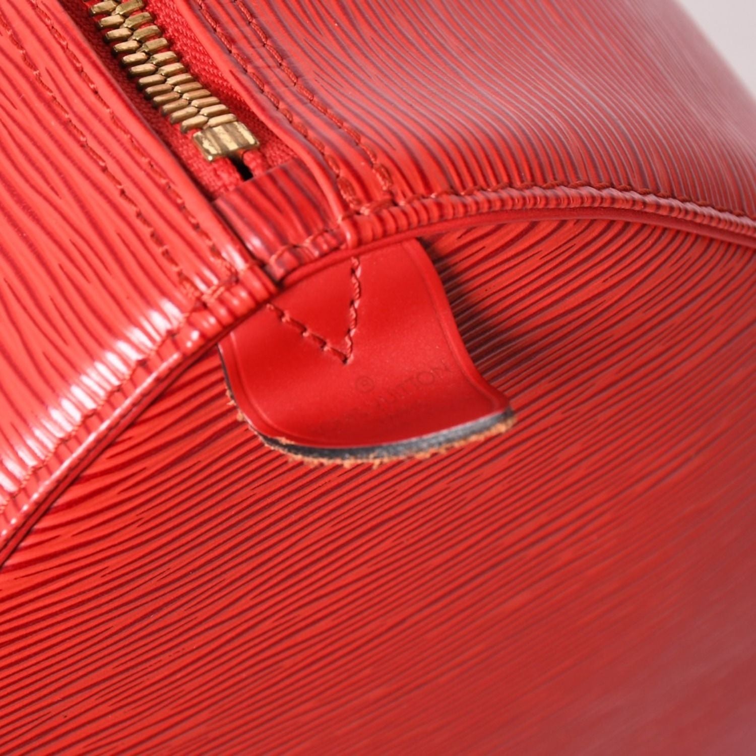 Louis Vuitton Keepall 50 Boston Bag Castilian Red Epi Leather Gold — view 6
