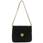Celine Chain Shoulder 2-Way Clutch Satin Black