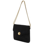 Celine Chain Shoulder 2-Way Clutch Satin Black — view 2