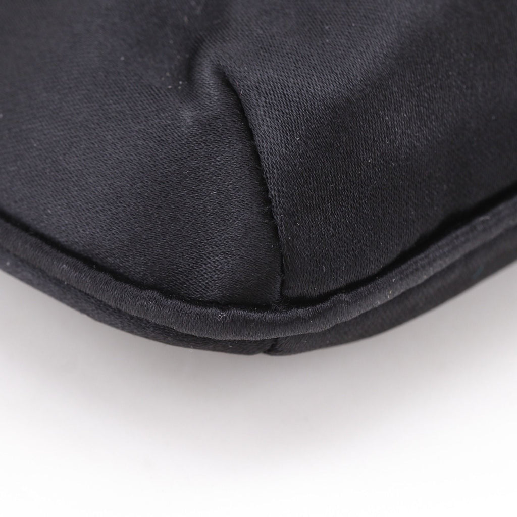 Celine Chain Shoulder 2-Way Clutch Satin Black — view 4