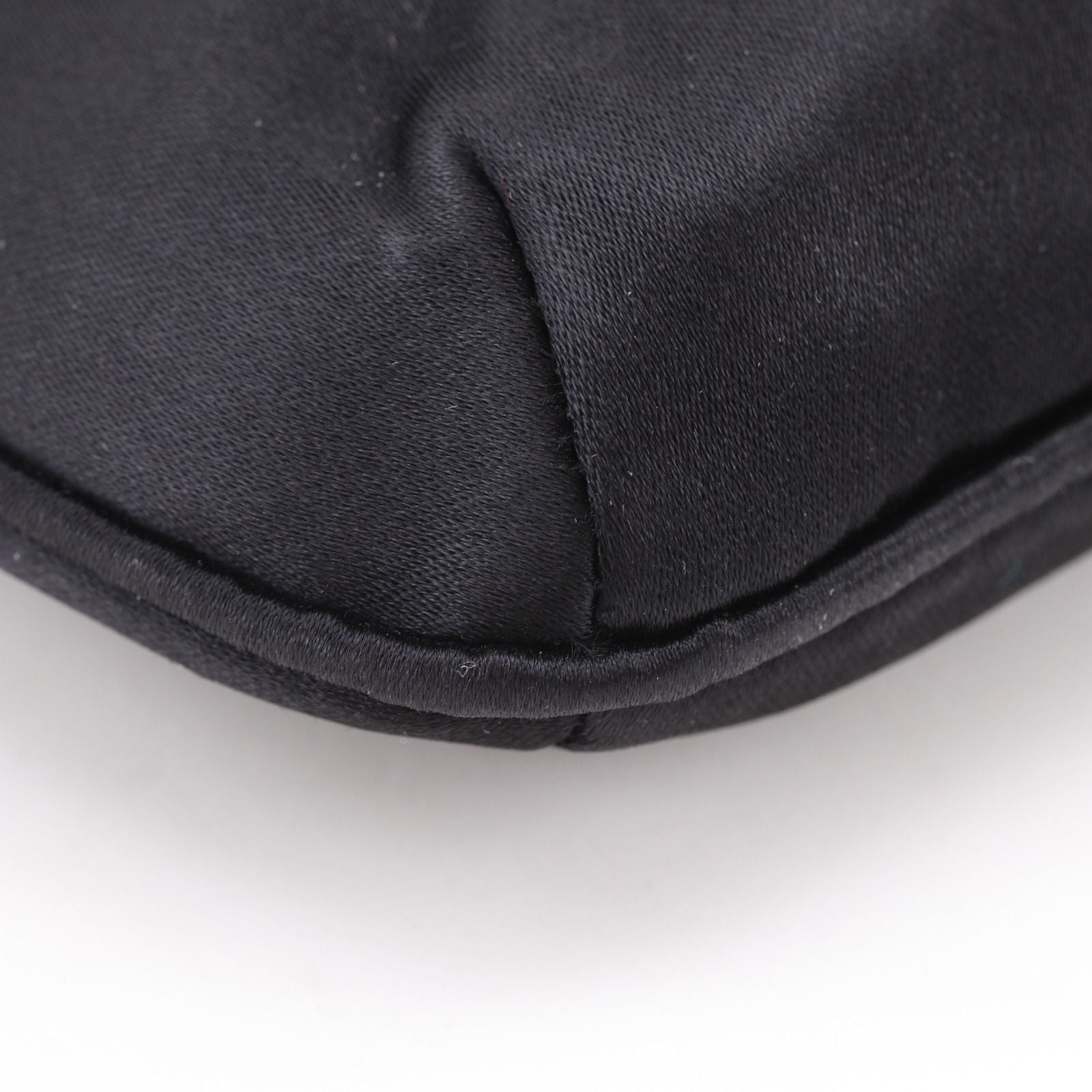 Celine Chain Shoulder 2-Way Clutch Satin Black — view 4