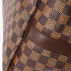 Louis Vuitton Keepall Bandouliere 55 Boston Bag Damier Ebene Brown Gold — view 8