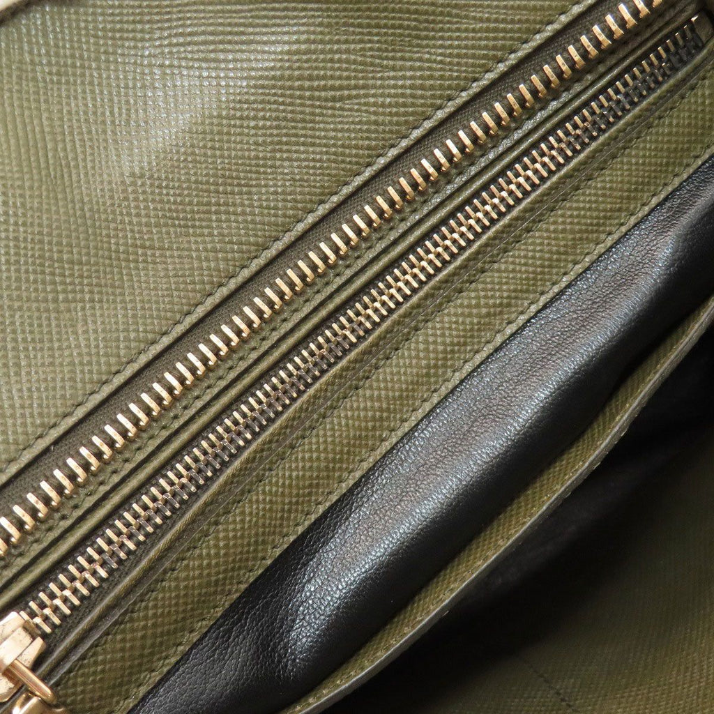 Prada Logo Handbag Saffiano — view 8