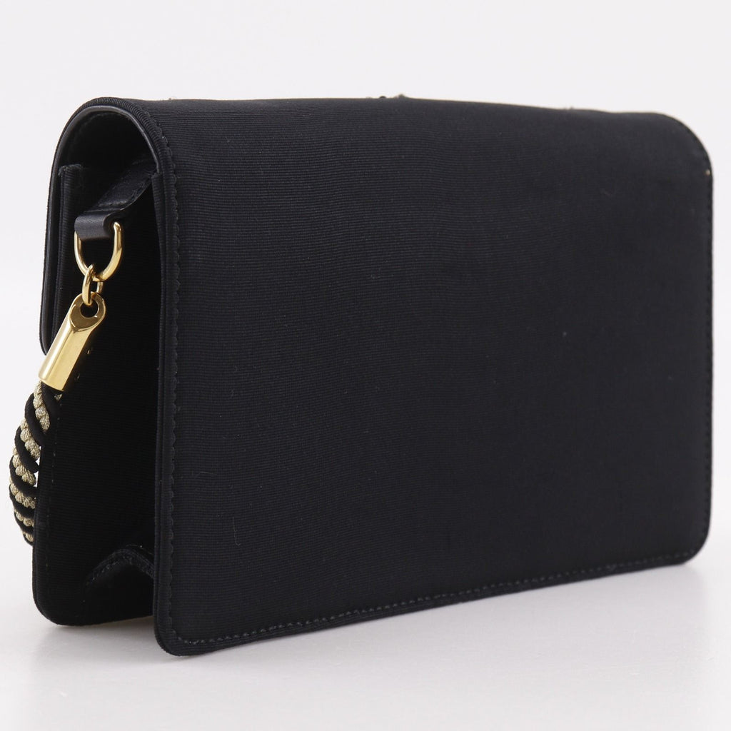 Gucci Broadway Square 2-Way Clutch Cotton Rhinestone Black — view 3
